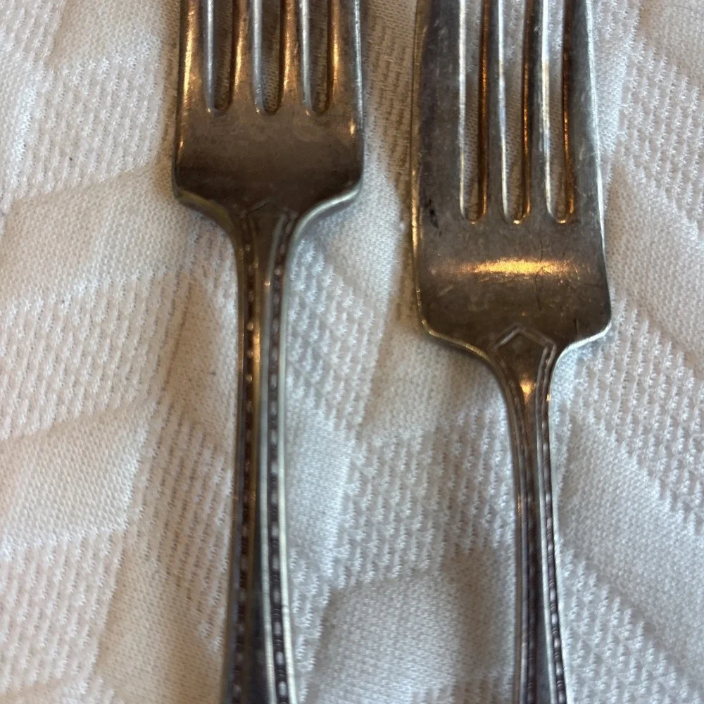 Vintage R Wallace Sectional Flatware Fork Lot (10)Dinner Forks Salad/Fish‎ Forks